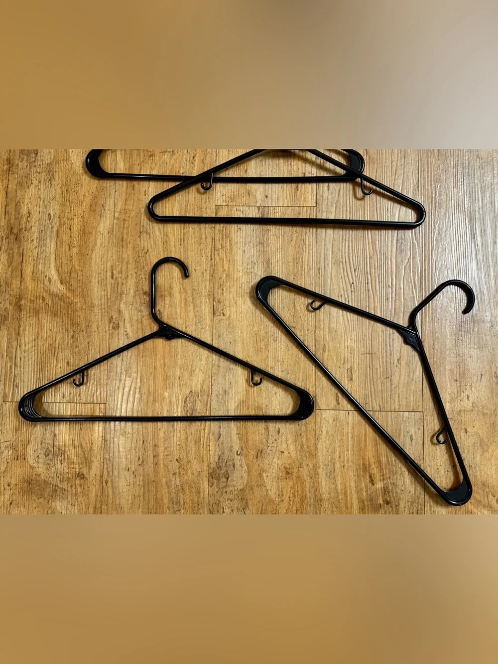 20pk Black Plastic Clothes Hangers - Multipurpose Home Storage